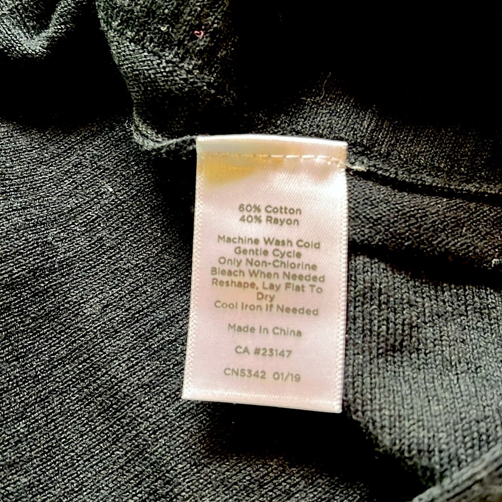 Talbots Ribbed Raglan Short Sleeve Sweater - Picture 3 of 6